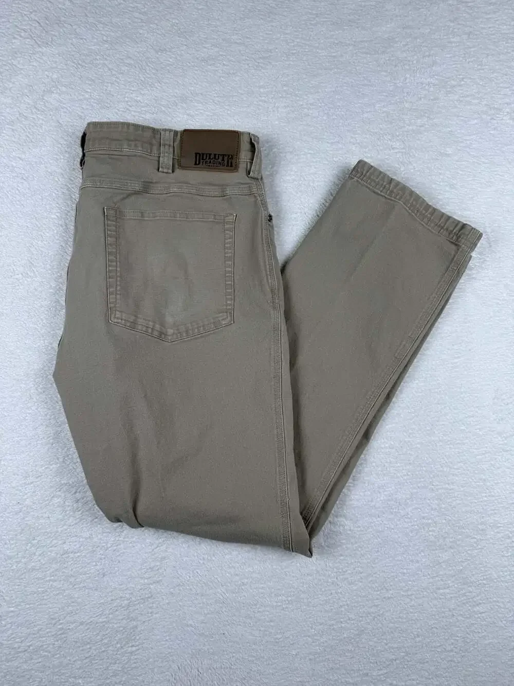Duluth Trading Co. Flex Fire Hose Regular Fit Work Pants Khaki 36x32
